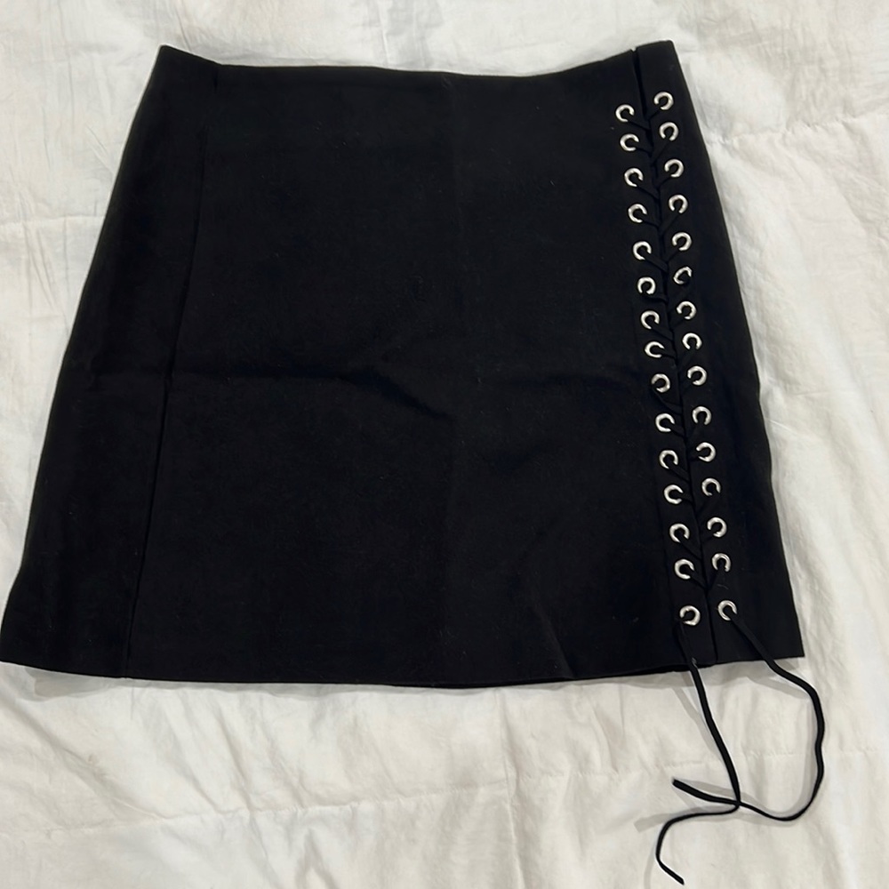 Black Eyelet Skirt